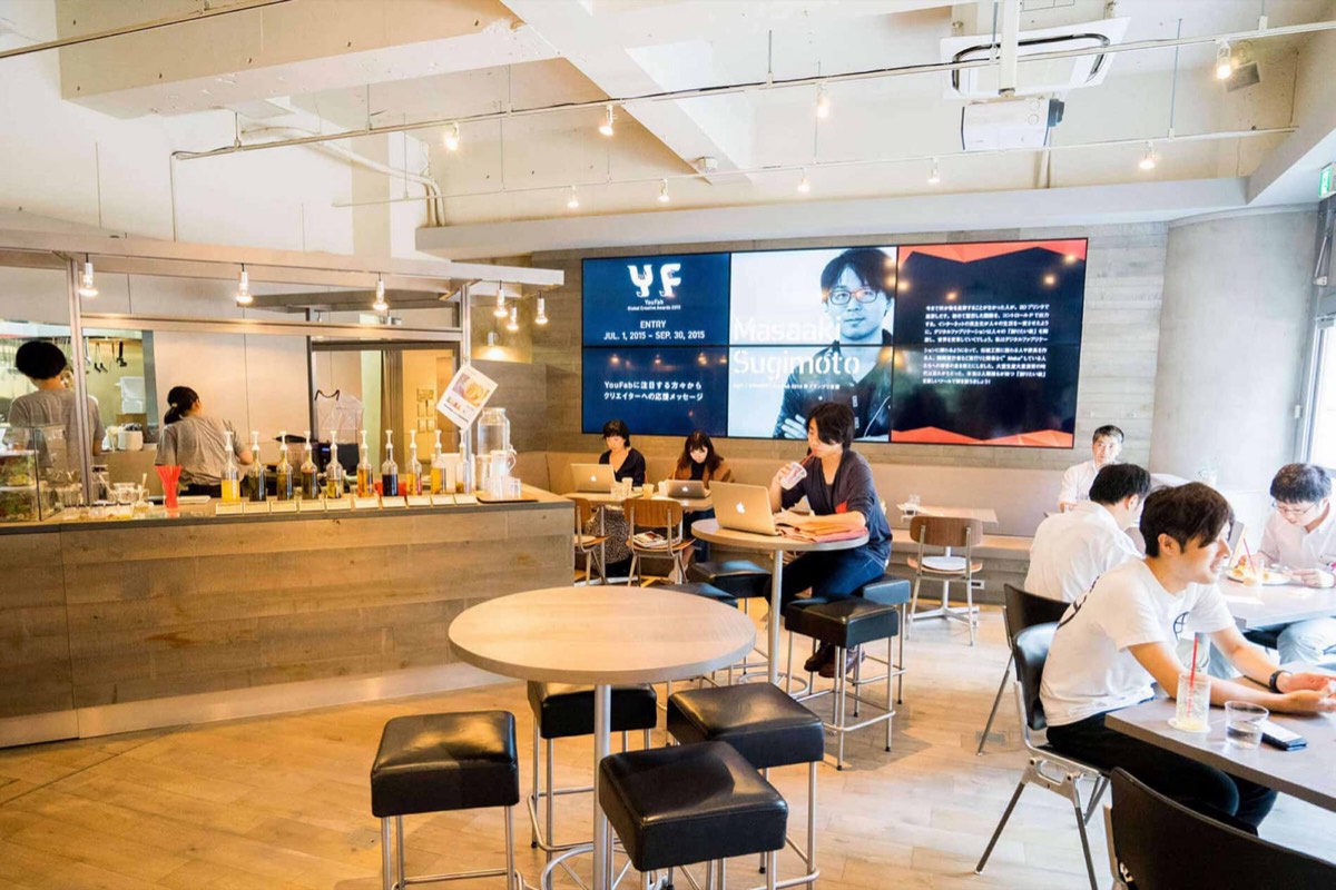 Inside FabCafe Tokyo, Shibuya